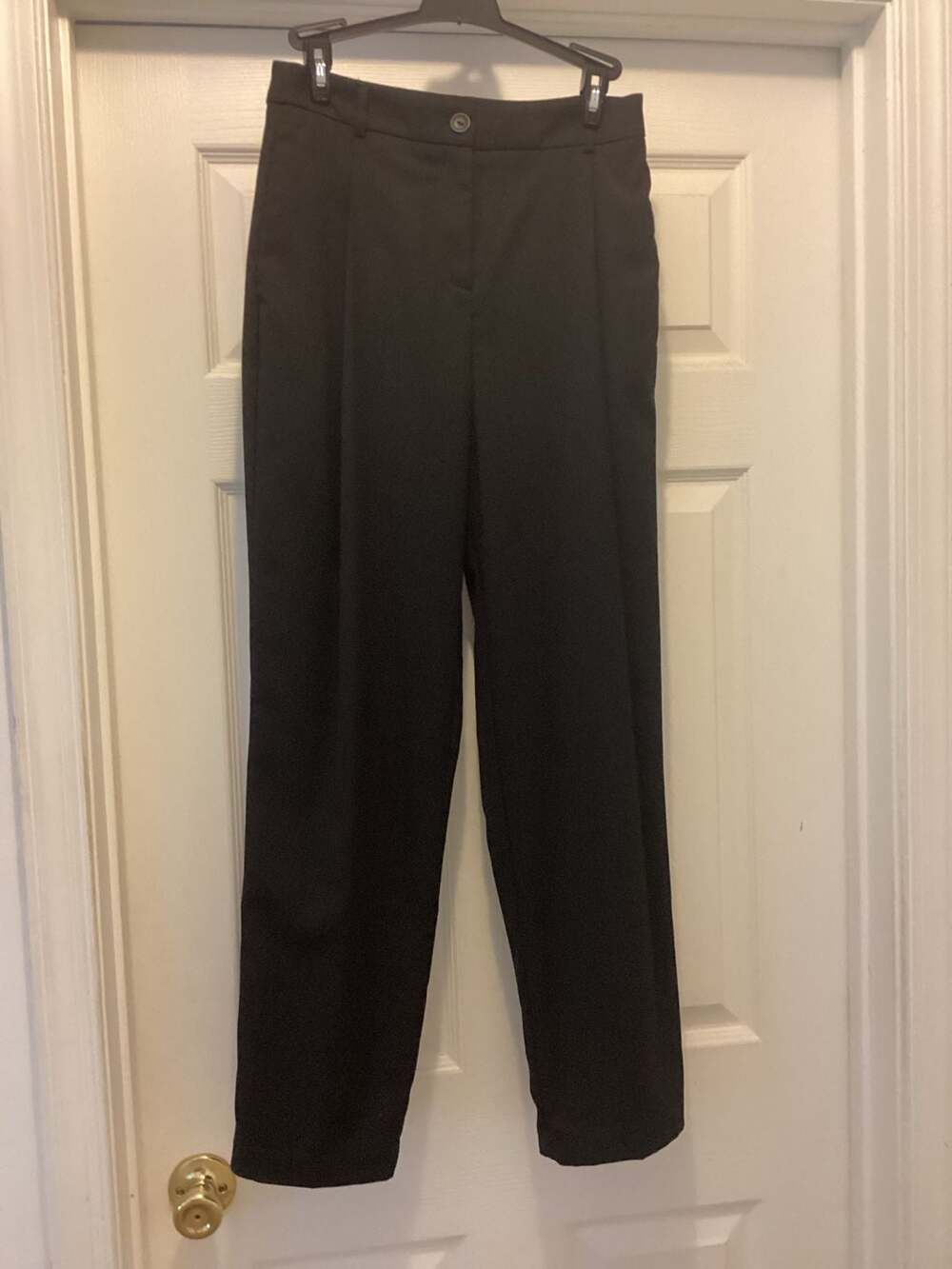 Marcella Black Pleated Ankle Pants